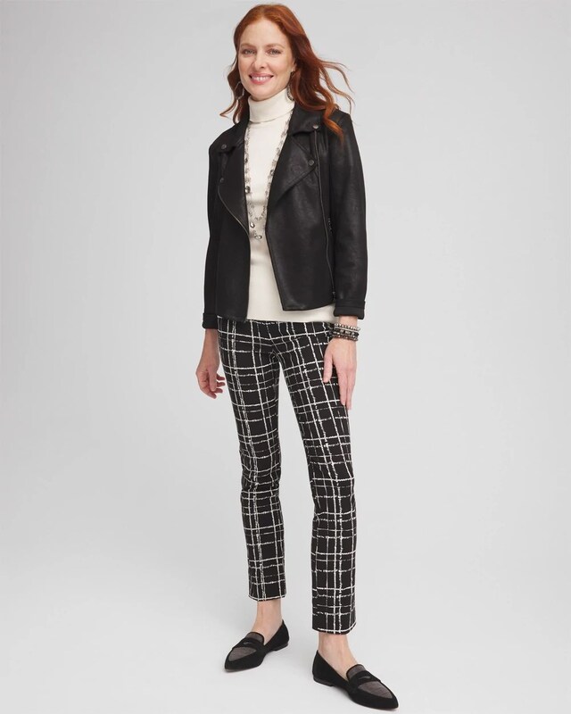 Brigitte Plaid Slim Ankle Pants - image 2